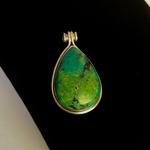 Jewelry - SOLD - African Turquoise Pendant In 100% 925 Silver - SOLD